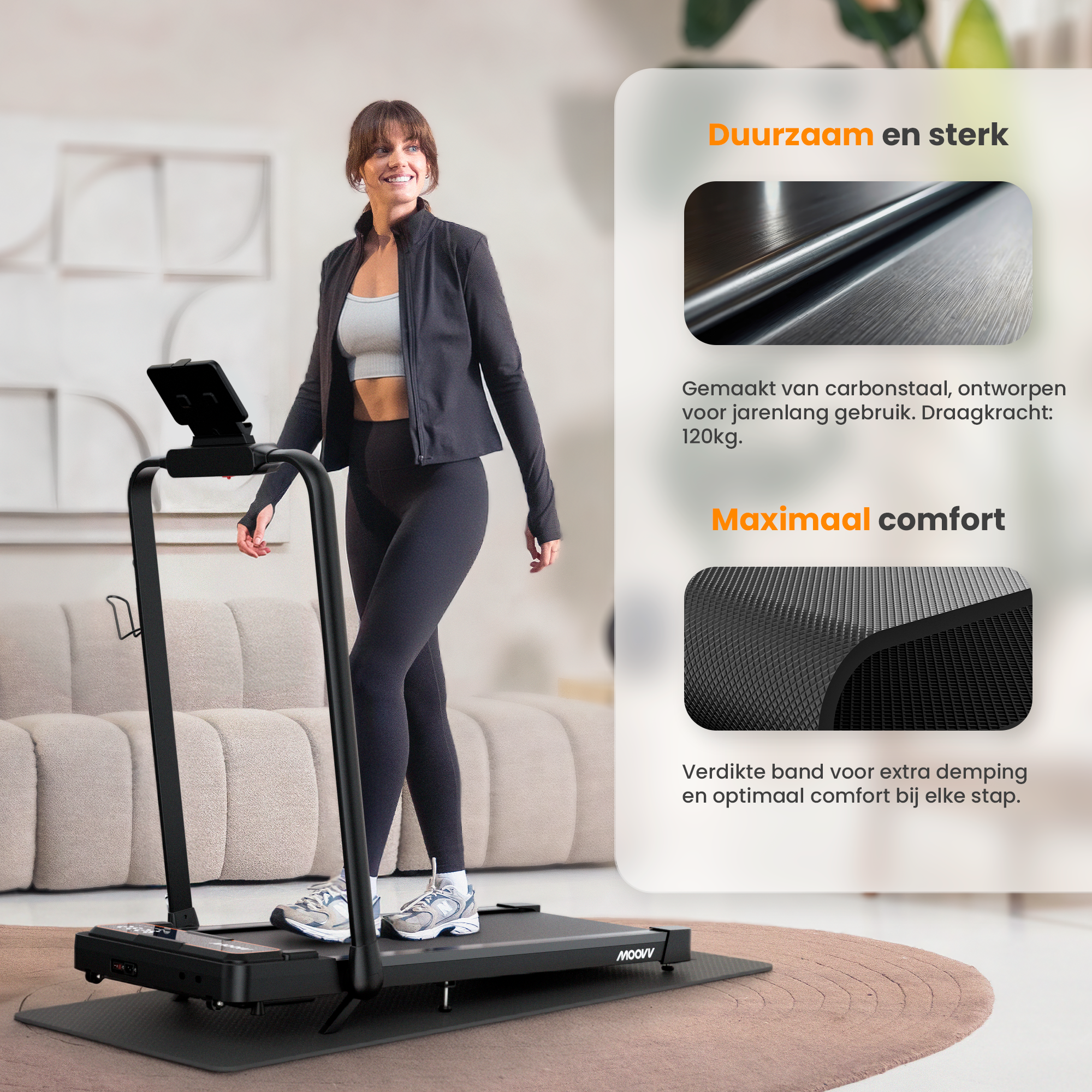 Moovv SmartStep Pro v3 Incline - Loopband Inklapbaar met Helling 1-12km/u